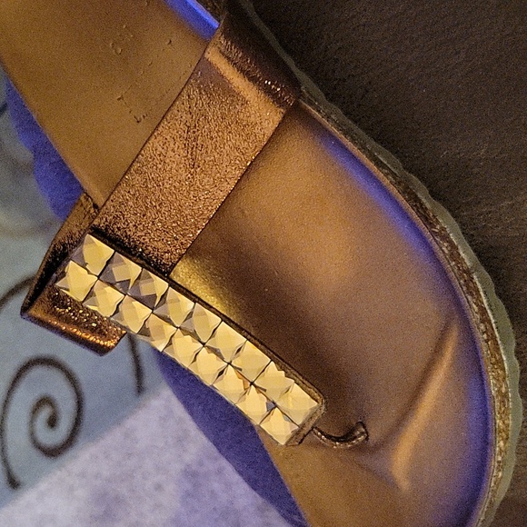 Italian Shoemakers Bejeweled Sandals - Picture 2 of 9